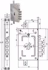 Serratura Triplice Blindata con Cilindro Europeo Idroweb Colore Silver Rev. 2655 PE (2)