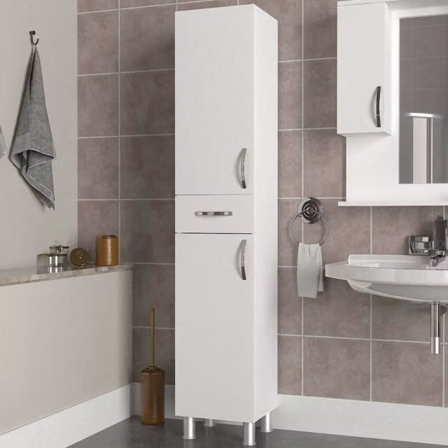 Giuddanin, Mobile Colonna 4 Ripiani, 35x31x179h cm Bianco
