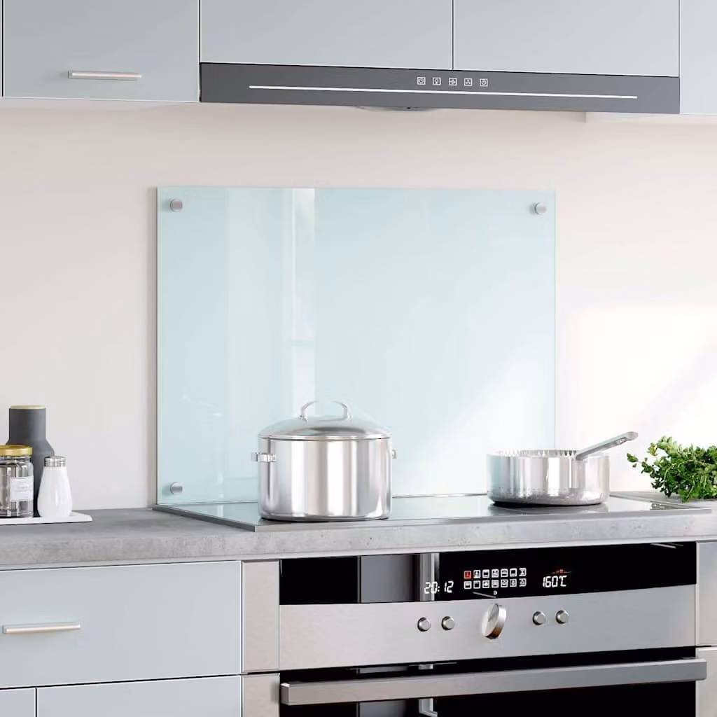 Paraschizzi per cucina vidaXL in vetro temperato colore bianco L: 70 cm, H: 50 cm