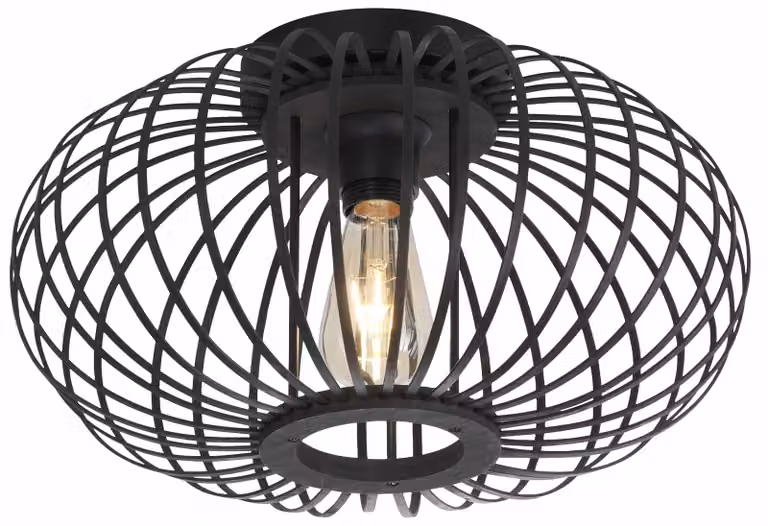 Lampada da soffitto, legno naturale, H 23 cm