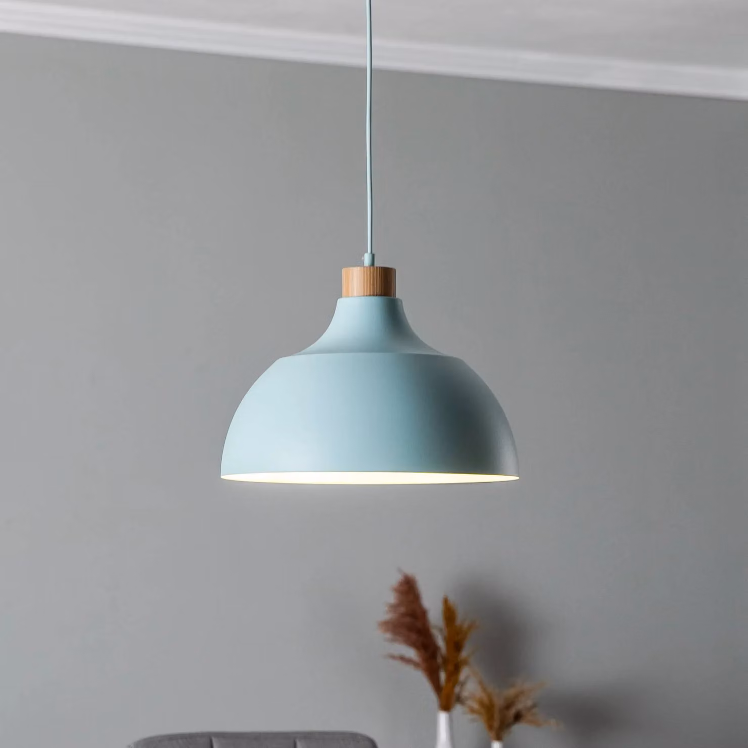 Lampada a sospensione Kaitt TK Lighting, dimmerabile, Verde, Soggiorno / Sala da pranzo, Metallo, Scandinavo, Lampada a sospensione
