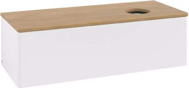 V&B Mobiletto senza struttura frontale Antao 120x36x50cm, WBP hon. Oa, wh. m Lac