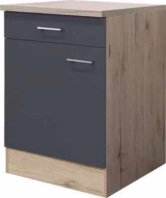 Mobile da cucina con ante Flex Well Tiago larghezza 60 cm grigio basalto