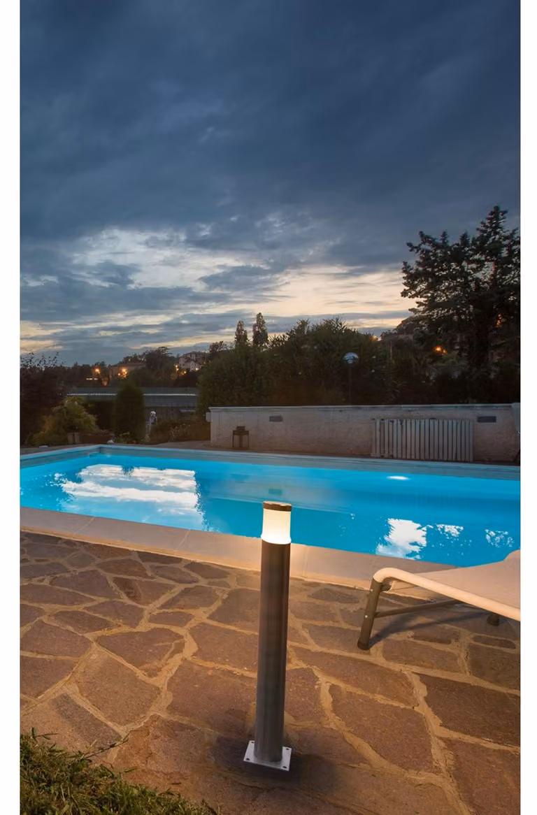 lampada da terra di alta qualità Trust 60 in acciaio inox 316 LED 3000K