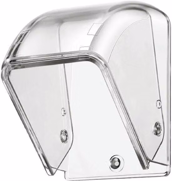 Copertura antipioggia per esterni - Protezione trasparente - Plastica - 6,38 x 6,38 x 9,07 cm - Autoadesiva - Resistente alle intemperie