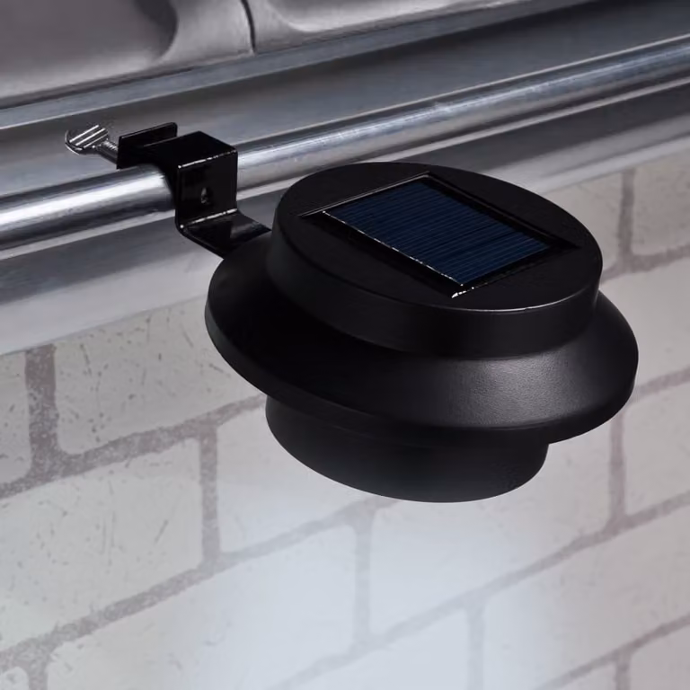 Luci solari HI LED per grondaie 2 pezzi nero