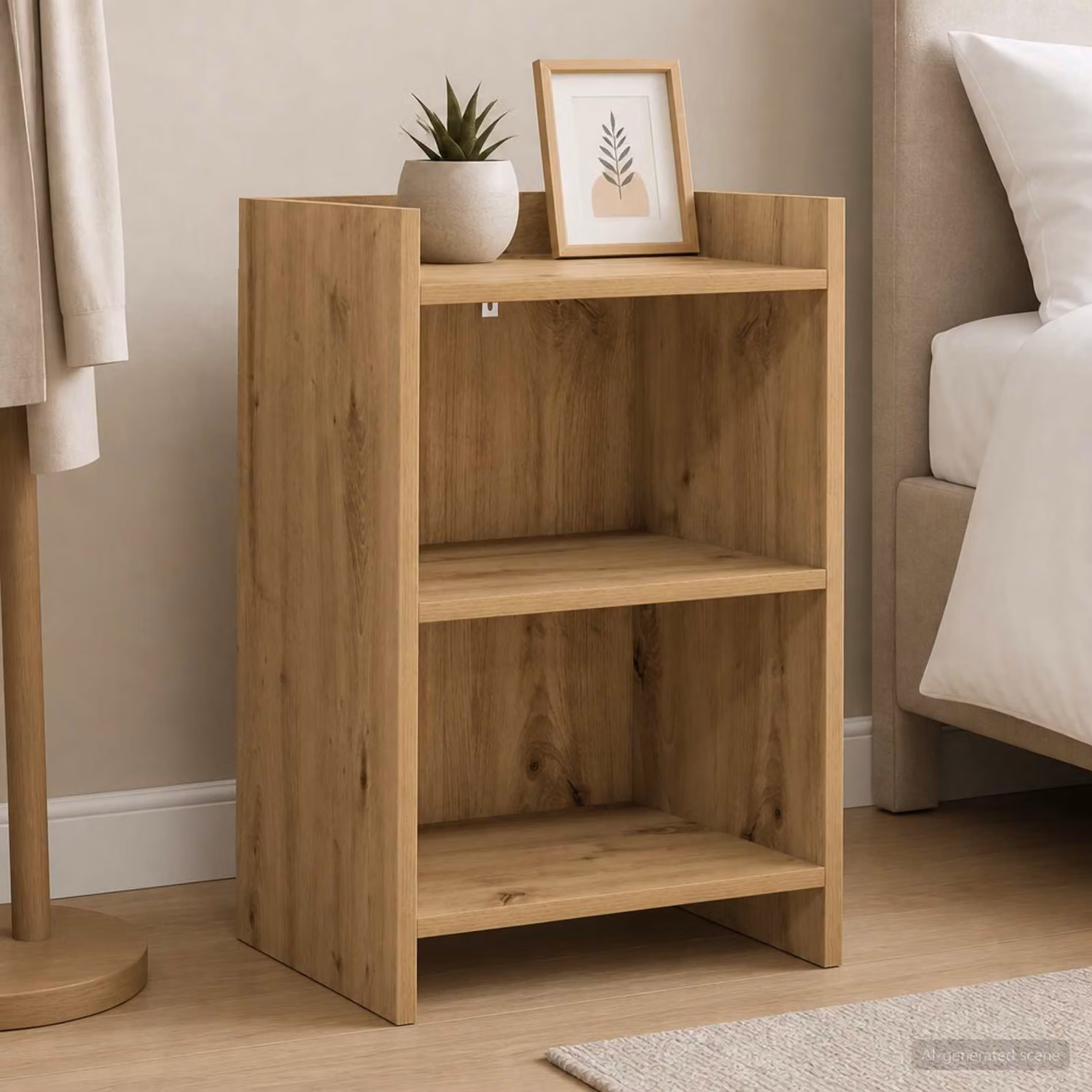 Set di 2 comodini vidaXL in stile moderno color rovere, L: 40 cm, P: 30 cm, H: 60 cm