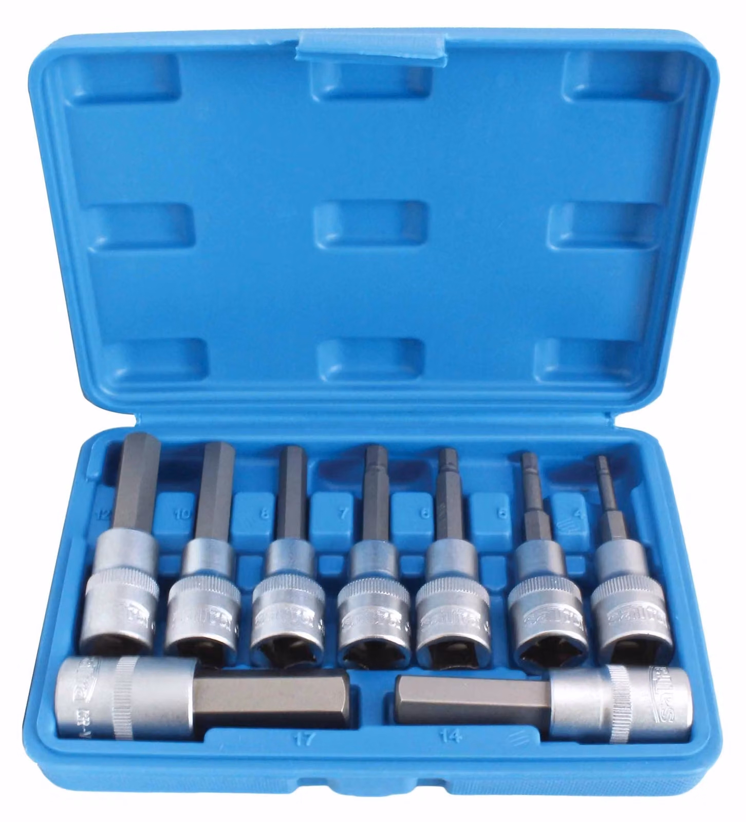 Set di bussole esagonali, inserti a Esagono 1/2" , da 4-17 mm a 80 mm,9 pezzi
