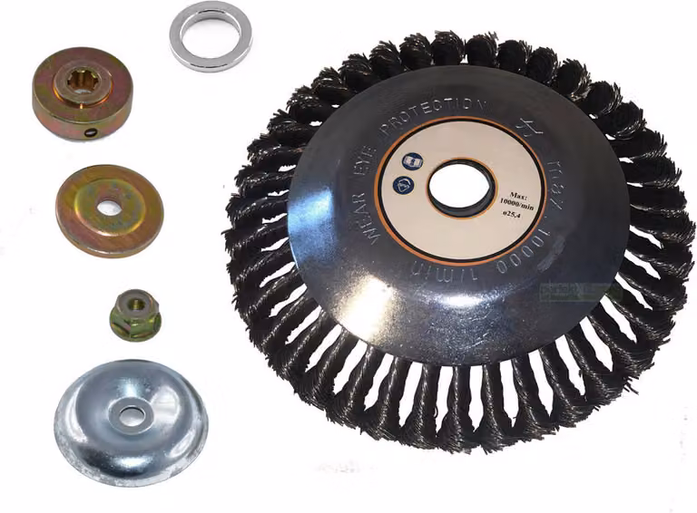 spazzola per erbacce professionale da 200 mm - 36 denti + set di montaggio