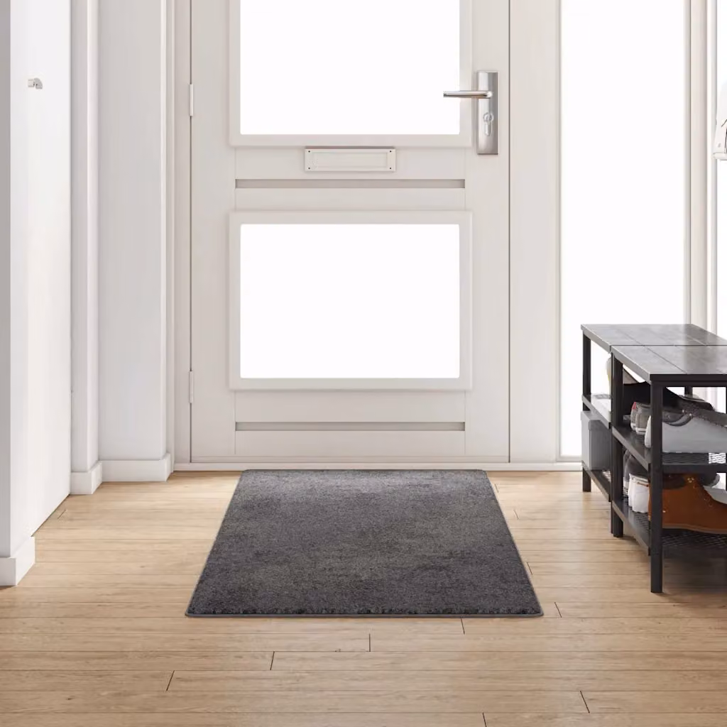 Runner in moquette vidaXL grigio, realizzato in polipropilene con tecnica hand-tufted, L: 250 cm, P: 80 cm