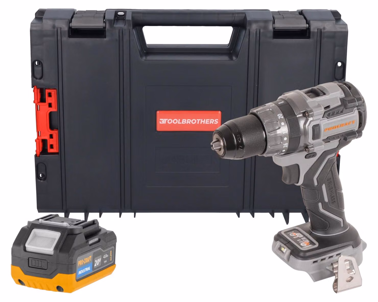 Procraft Industrial CD20Abb Avvitatore a percussione a batteria 20 V 85 Nm Solo - senza batteria, senza caricabatteria
