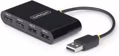 Hub USB 2.0 Startech.Com con 4 porte, Nero, ST4200MINI2