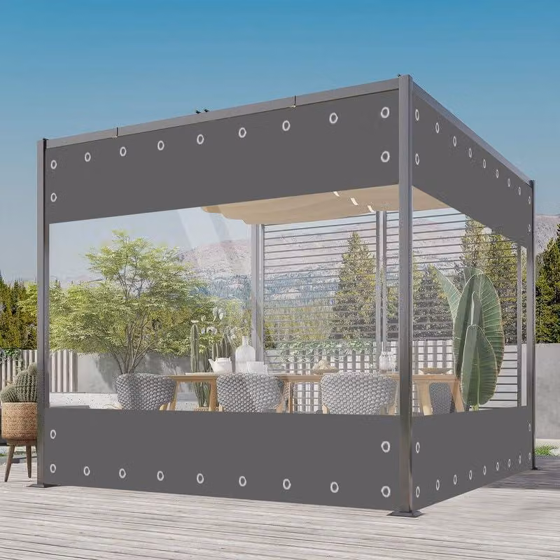 Telo protettivo trasparente – Impermeabile, 420 g/m² – Altezza 2,4 m x Larghezza 3 m – Ideale per giardino e terrazza