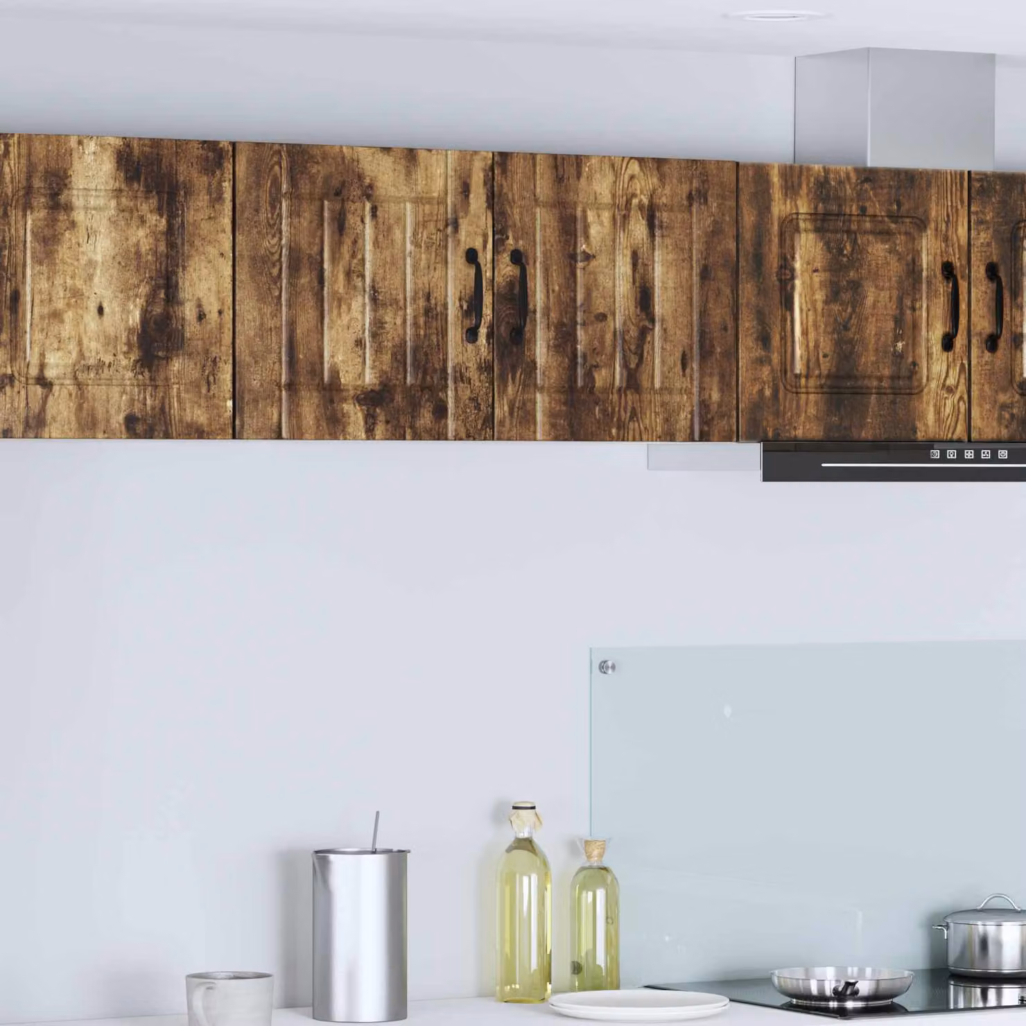 Armadietto a muro moderno vidaXL LUCCA in legno Rovere Fumo marrone con ante a battente e ripiani interni L/P/H: 40 x 31 x 40 cm