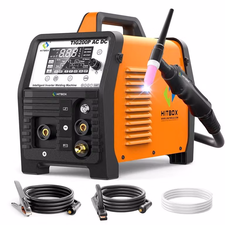 Saldatrice TIG a inverter - TIG200P AC/DC - 180 A a impulsi TIG/MMA - 220 V con spina UE - Per alluminio