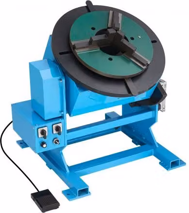 Posizionatore di Saldatura Rotante VEVOR Elettrico con Comando a Pedale e Inclinazione, Carico 500 kg, Colore Blu in Acciaio
