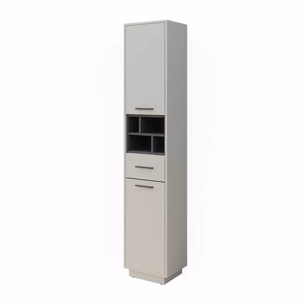 Armadio per il bagno Beatrice Vicco Grigio/Antracite L: 38 cm, H: 190 cm con ante, cassetti e scomparti – 2