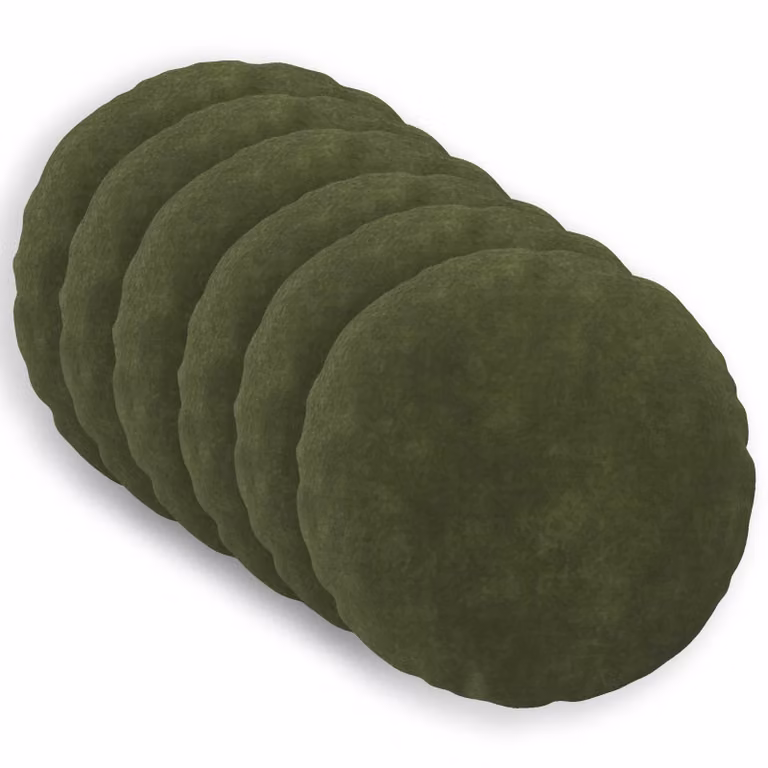 vidaXL Cuscino con cuscino HEERLEN 6 pz Verde Fleece in microfibra