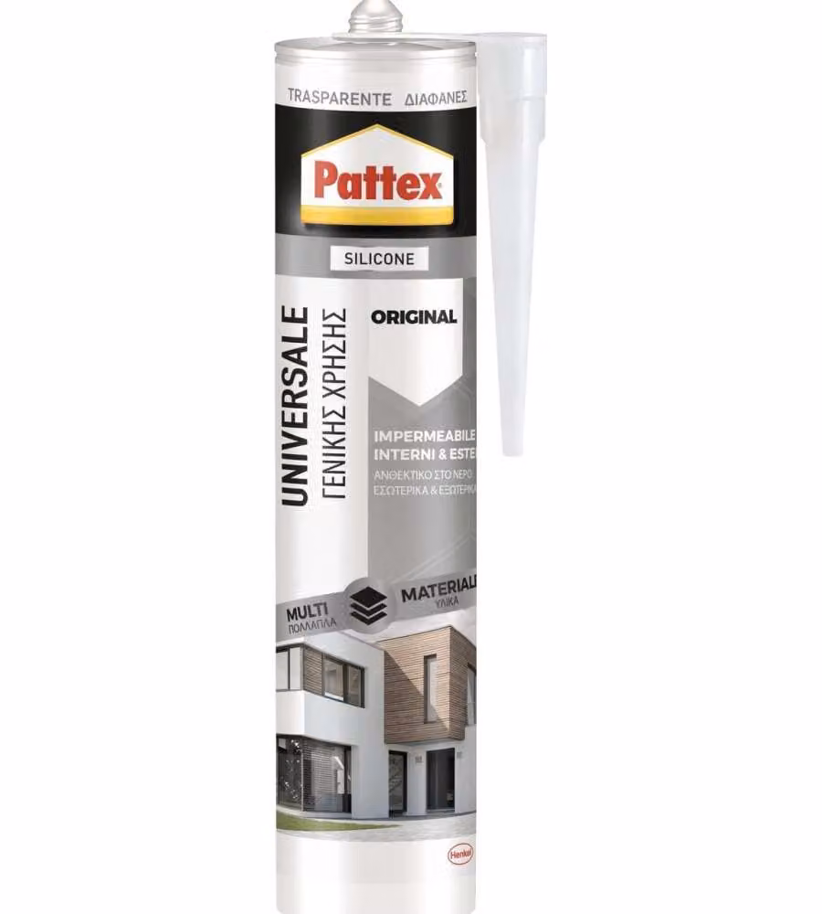 Pattex Sigillante Silicone Trasparente Impermeabile per Bagni e Infissi, 280 ml – 2