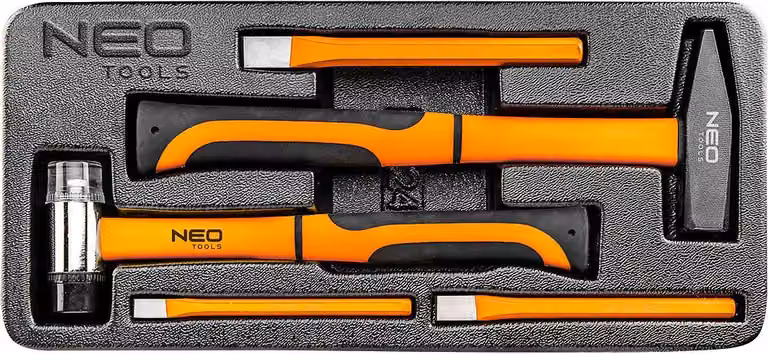 NEO TOOLS Martelli e scalpelli, set di 5, inserti