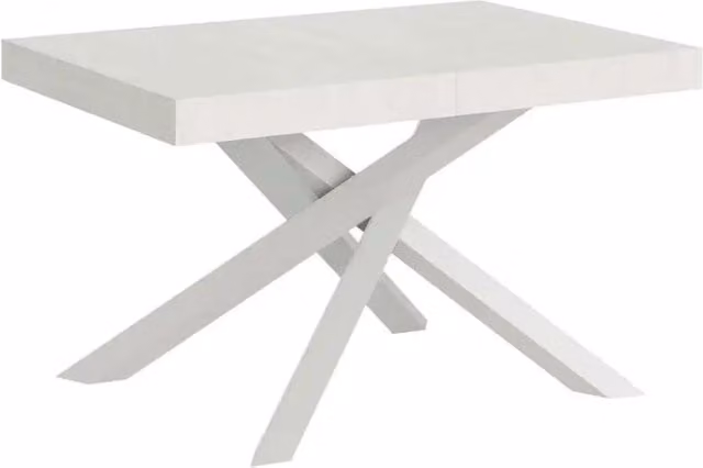 Tavolo allungabile Itamoby Volantis Premium bianco frassino con gambe bianche L/P: 140-400 x 90 cm – 1