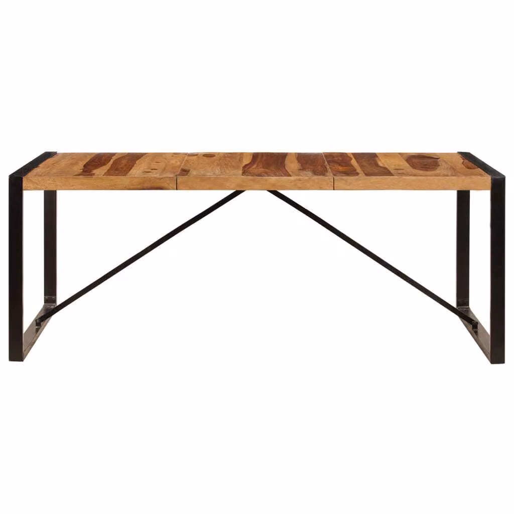 Tavolo da pranzo 200 x 100 x 75 cm in legno massiccio