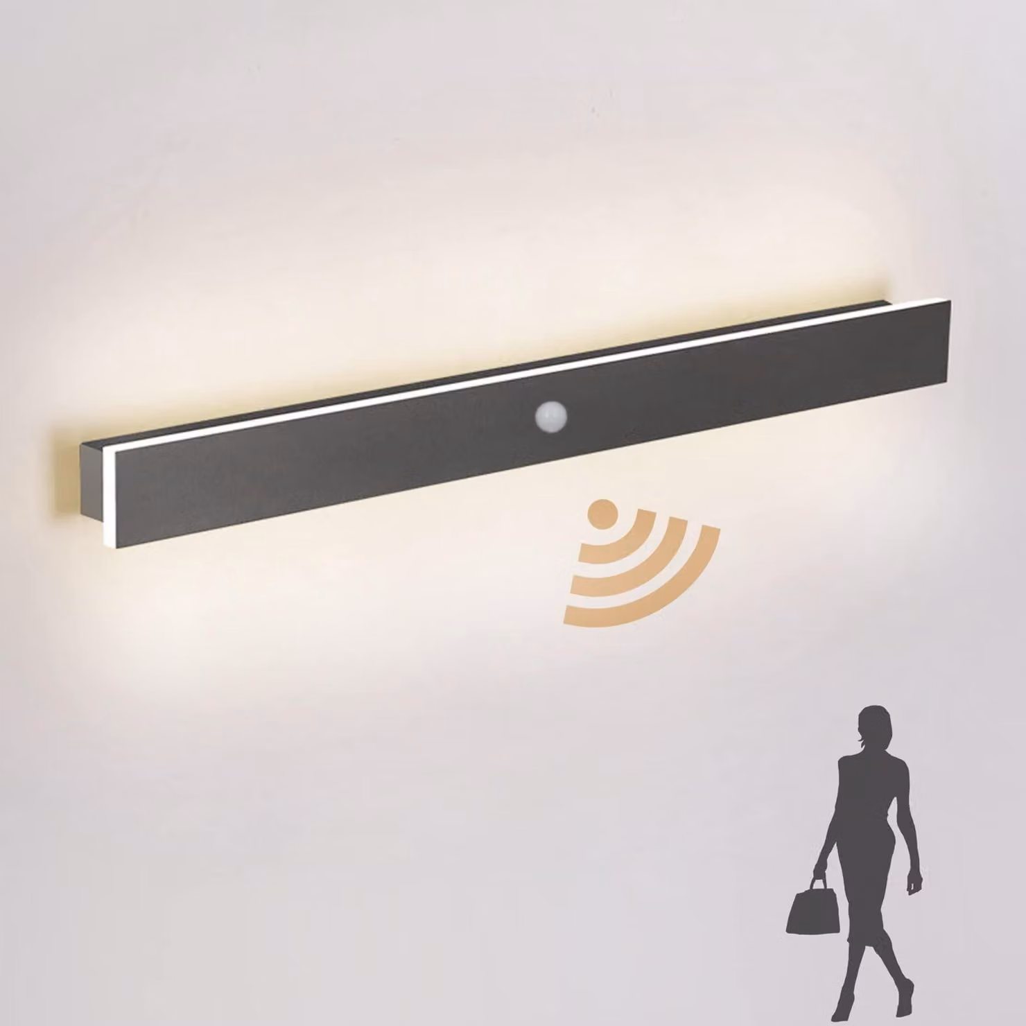 Lampada da parete esterna a LED con sensore di movimento, 60 cm, 4000K, grado di protezione IP65