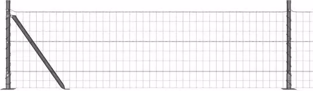 Recinzione da Giardino | Recinzione con Posto Grigio 0,4 x 50 m Acciaio e PVC
