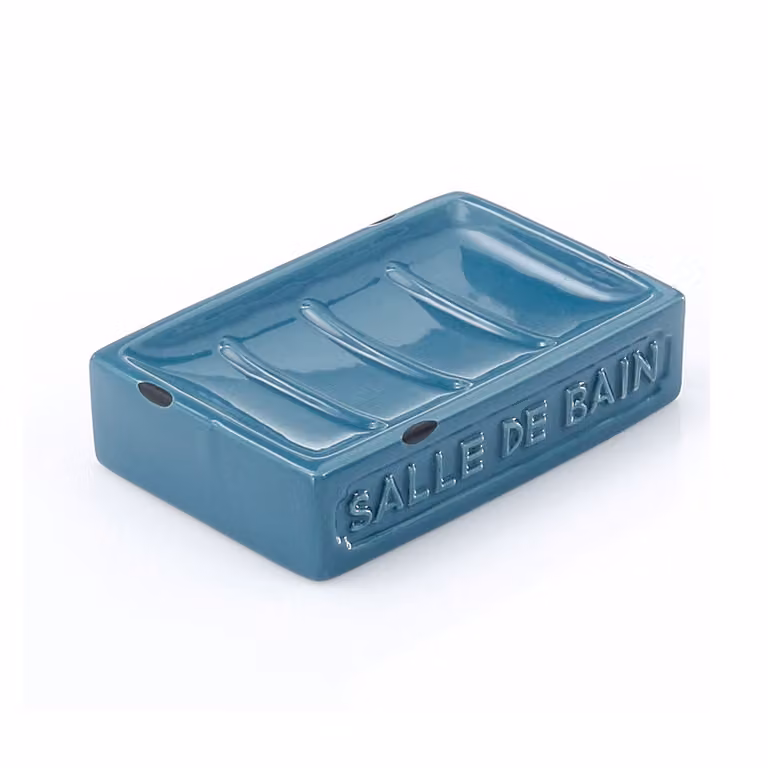 Portasapone d'appoggio in ceramica VV11 Gedy serie VIVIENNE Blu