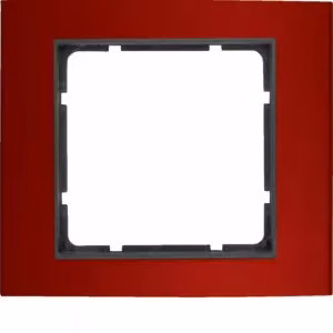 Berker 10113012 Telaio singolo B.3 in alluminio, rosso/antracite
