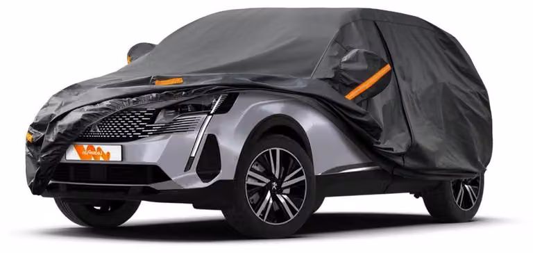 Copertura per auto impermeabile e traspirante, adatta per Peugeot 3008 (2009-2025), con 7 strati, ideale per la protezione completa dalla polvere, colore nero