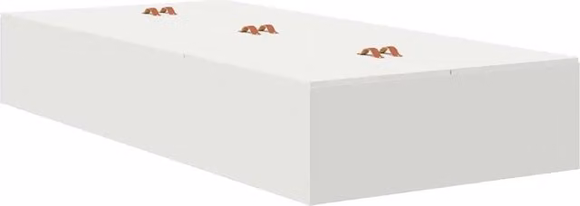 Letto singolo | Letto per adulti | Struttura letto con contenitore Bianco 90 cm Legno multistrato