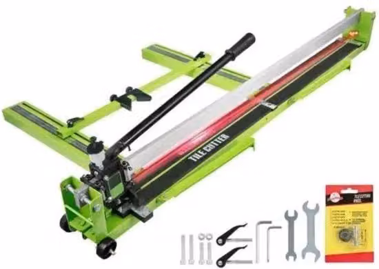 Taglierino manuale per piastrelle con posizionamento laser infrarosso, Lunghezza: 80 cm, Colore: Verde