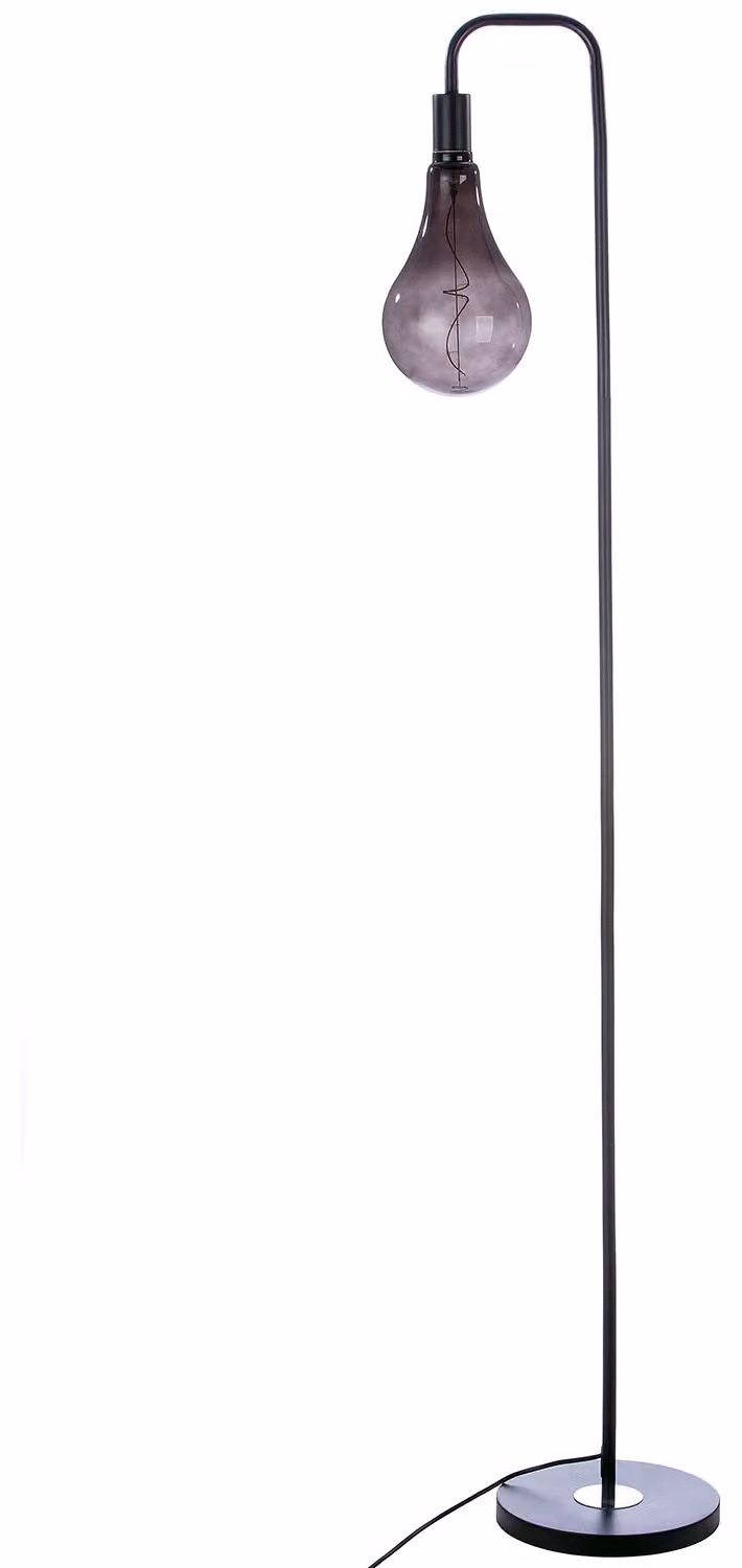 Lampada da terra Gilde, modello "Bulb", metallo, nera, confezione singola, larghezza 26 cm, altezza 170 cm, diametro 22 cm. Codice prodotto: 79921 4063387799215