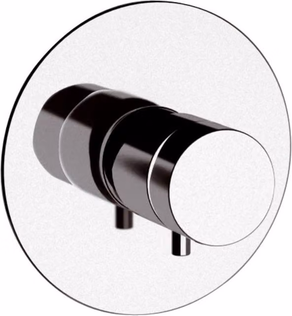 Rubinetto termostatico da incasso per doccia Remer serie Minimal Thermo in ottone cromato argento con leva singola