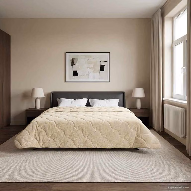 vidaXL Piumone Invernale in Microfibra Traspirabile e Reversibile, Beige, L 200 x P 240 cm