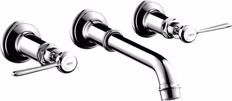 hansgrohe AXOR MONTREUX mitigeur lavabo 3 trous encastré, montage mural, béqu'illes, 16534000, 16534000