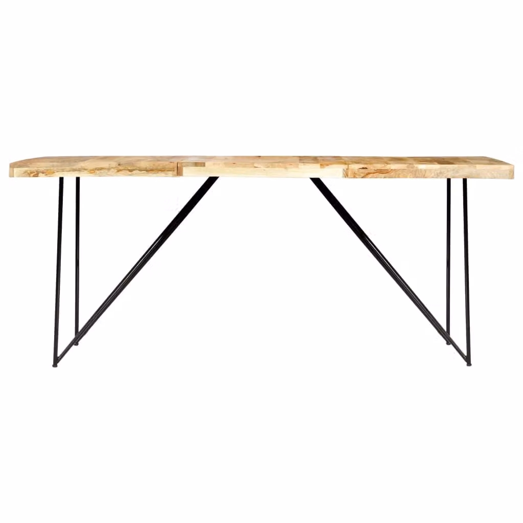 vidaXL Tavolo da pranzo 180×90×76 cm in legno massiccio di mango