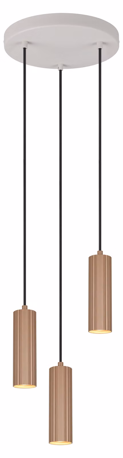 Trio 367730365 Soka GU10 Lampada a sospensione tripla ⌀28 cm Coffee