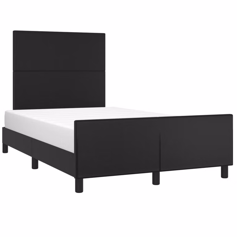 Giroletto senza Materasso Nero 120x190 cm Pelle finta