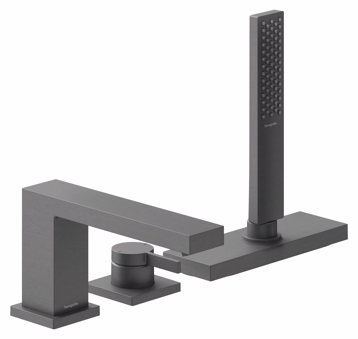 Mitigeur monocommande de baignoire hansgrohe Tecturis E, 3 trous, portée 206 mm, accessoires et sBox inclus, 2 points d'eau, 73443340, 73443340