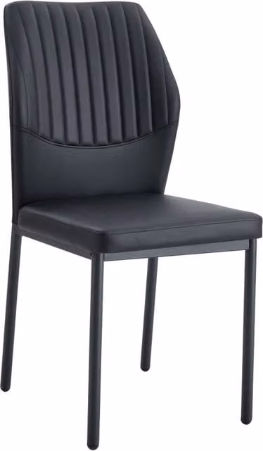 Set 4 sedie da pranzo 43 x 42,6 x 93 cm in PU nero, stile moderno