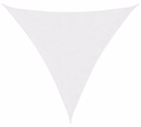 Telo ombreggiante - Tessuto Oxford idrorepellente - Triangolare - 5x5x5 m - Protezione UV - Bianco