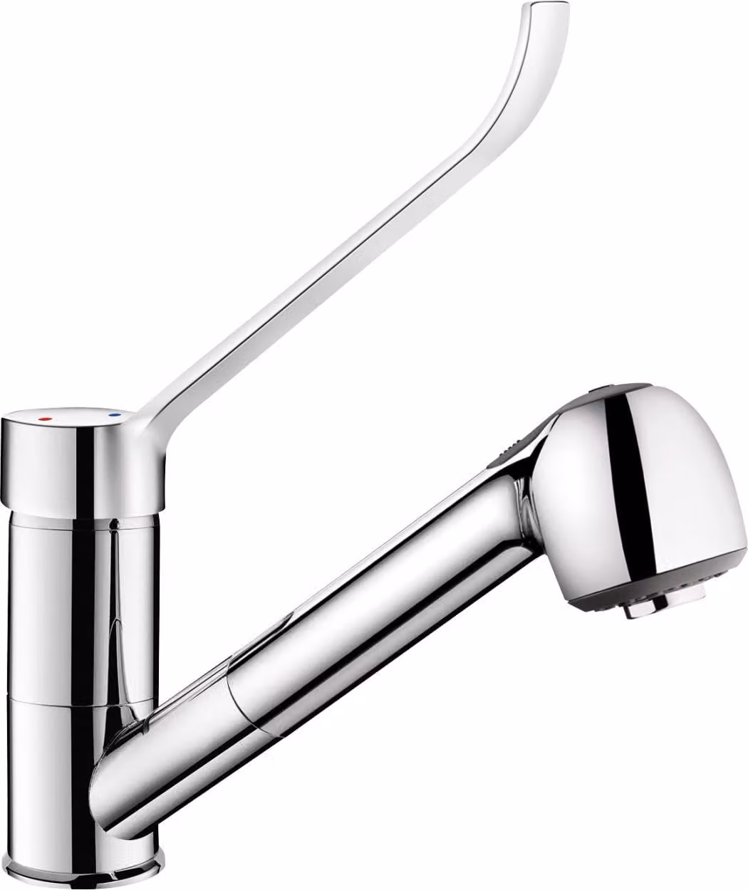 Delabie EHM gamma media bocca girevole H105mm, rubinetto estraibile, leva igienica