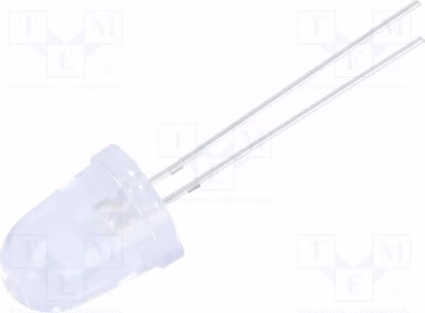 2 LED, 50.000-60.000 mcd, 10 mm, serie: Bullet OSY5PAA201A, diodi LED a foro passante, 10 mm, giallo, angolo di emissione 8°