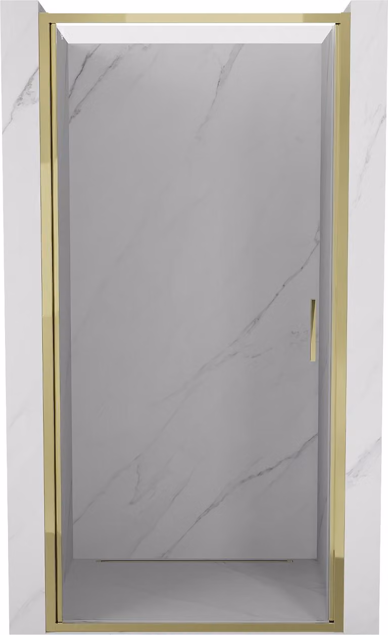 Mexen Exo porta doccia battente 50 cm, trasparente, dorata - 817-050-000-50-00