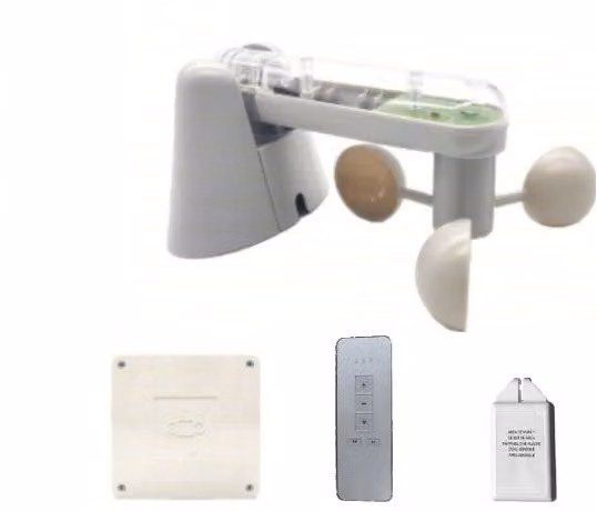KIT SET PER DUE 2 MOTORI CON SENSORE VENTO LUCE PIOGGIA TENDA TENDE DA SOLE KITP