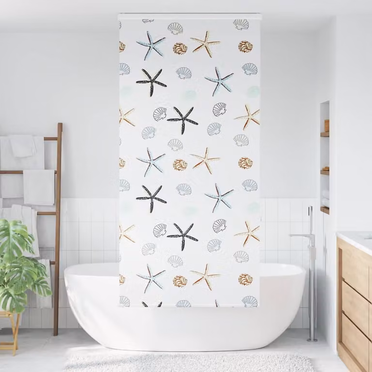 Tenda a Rullo Doccia Cassonetto 110x240 cm Larghezza Tessuto