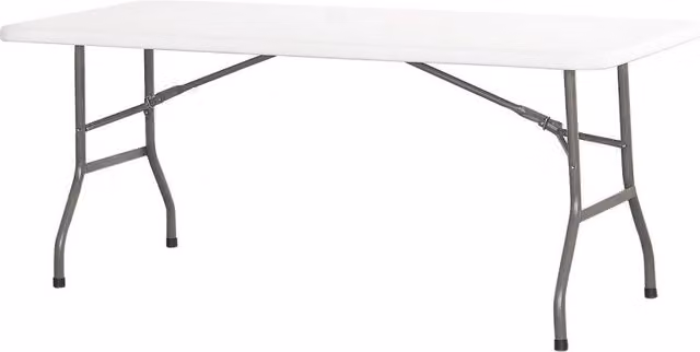 Tavolo catering Preda bianco con gambe pieghevoli L: 180 cm, P: 74 cm, H: 74 cm