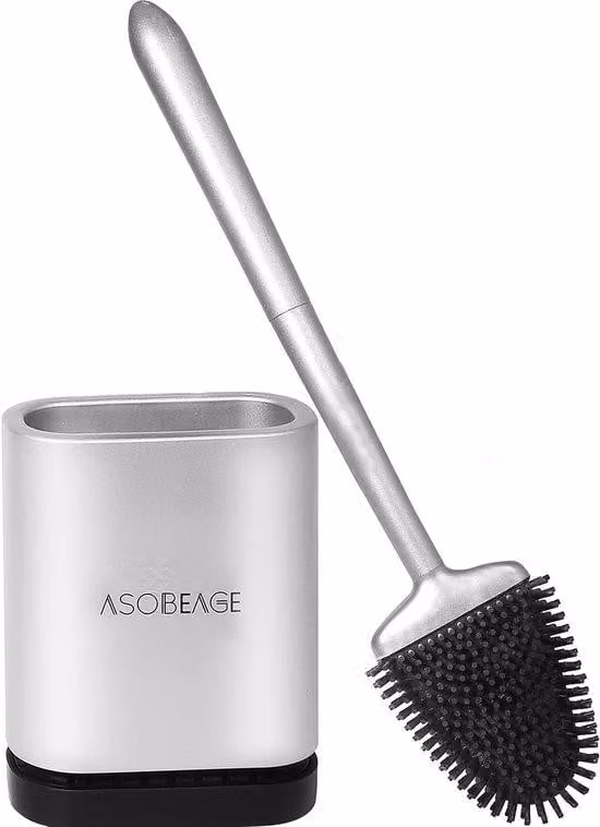 Asta flessibile, supporto lungo, supporto da parete, portasciugamani da doccia, accessori da bagno color argento